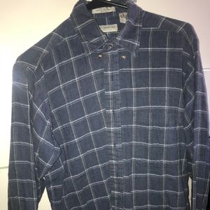 Blue and white flannel